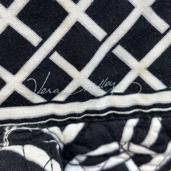 Vera Bradley Toggle Tote LARGE Shoulder Bag NIGHT & DAY 16 x 16 Black & White - Picture 5 of 11